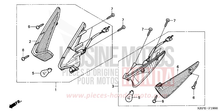 FRONT WINKER for SCV LEAD CANDY BLAZING RED (R195) from 2005